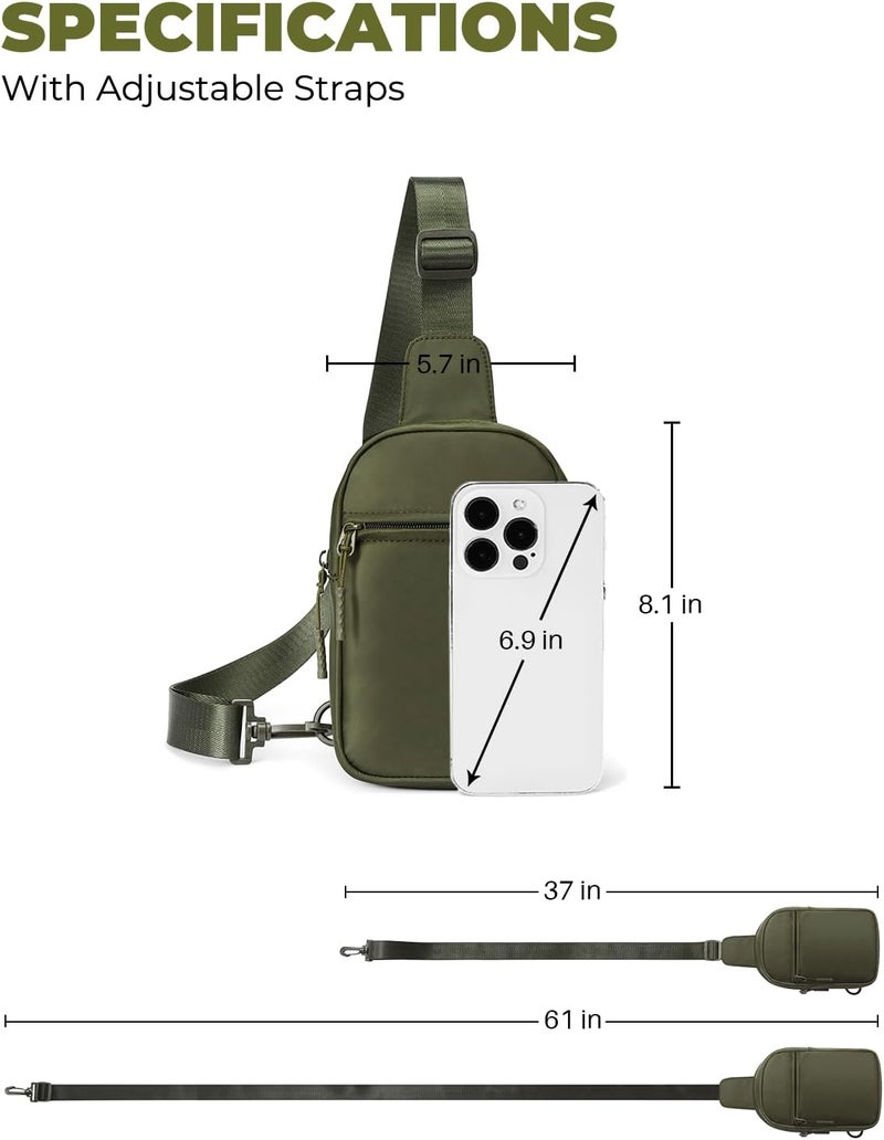 CHOLISS Small Sling Bag for Women and Men, Crossbody Bags Trendy Fanny Packs Chest Bag with Extended Strap - Image 5